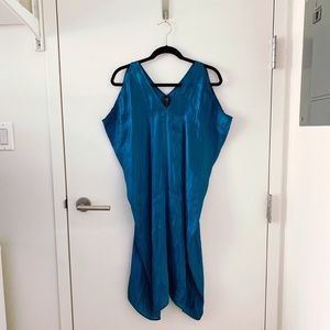 ZERO + MARIA CORNEJO | Teal Silk Dress